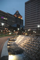 Evening in downtown Greensboro